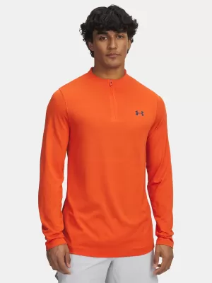 Moška majica s kratkimi rokavi UNDER ARMOUR VANISH ELITE SEAMLESS 1/4 ZP 1382798-844 ORANŽNA