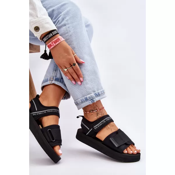  Ženske sandale BIG STAR SHOES LL274784 ČRNA 