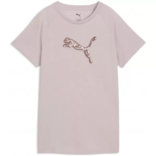  Ženska majica s kratkimi rokavi PUMA ESS SEQUINS TEE 69457649 MEGLENO ROZA 