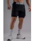 Dvoplastne kratke hlače za trening NEBBIA PRIMAL 878 ČRNA