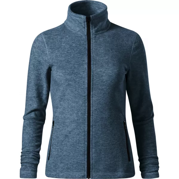  Ženski pulover iz mikro flisa MALFINI FACTOR 853 TEMNI DENIM POUDARKI 