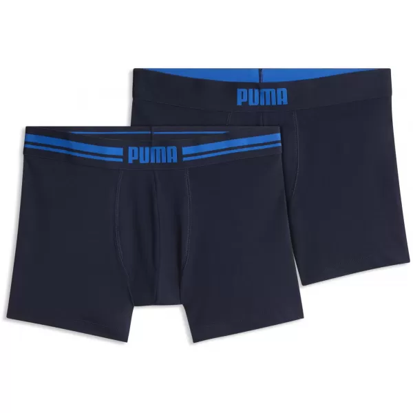  Moške boksarice PUMA MEN EVERYDAY PLACED LOGO BOXER 2P 93847619 MORNARSKO/MODRA 