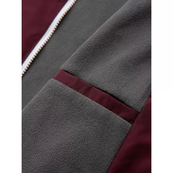  Moška jakna OMBRE C584 BORDO IN SIVA 