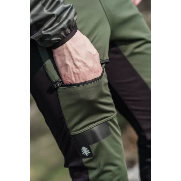  Moške nepremočljive hlače za več športov NORDBLANC RIDGEWALK NBSPM8325 TEMNO ZELENA 