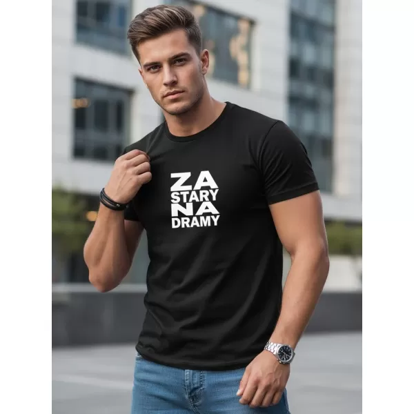  Moška majica s kratkimi rokavi DSTREET NX0112R-BK ČRNA 