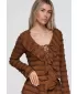 Ženska bluza OMBRE OW-TS-E0067 SVETLO RJAVA