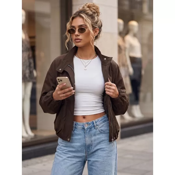  Ženska jakna DSTREET TY6022 RJAVA 