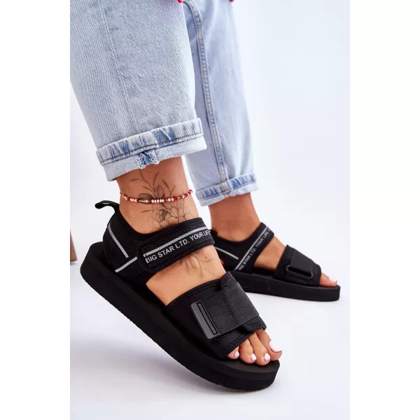  Ženske sandale BIG STAR SHOES LL274784 ČRNA 