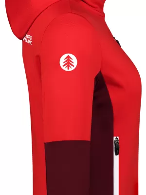 Ženski powerfleece pulover NORDBLANC RAVINE NBSFL8336 RDEČA