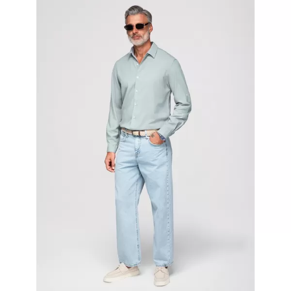  Moška srajca OMBRE OM-SHCS-0190 PASTELNO ZELENA 