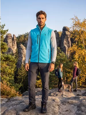 Moški brezrokavnik iz flisa ALTISPORT ALM002525 TURKIZNA