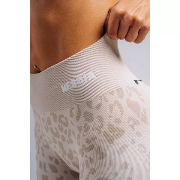  Kompresijske push-up pajkice z leopardjim potiskom NEBBIA PRIMAL 849 KREMNI LEOPARD 