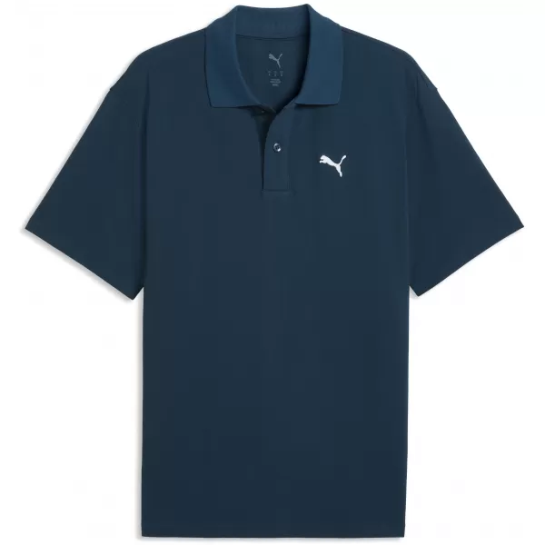  Moška majica s kratkimi rokavi z ovratnikom PUMA WARDROBE ESS PIQUE RELAXED POLO 62965736 POLNOČNI BENCIN 