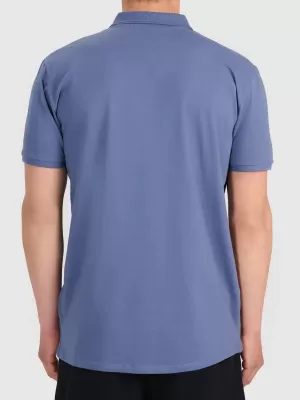 Moška majica s kratkimi rokavi z ovratnikom 4F WMM00TPTSM0770 DENIM