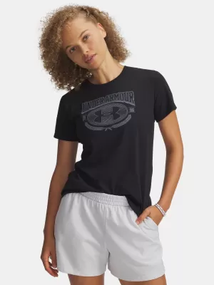 Ženska majica s kratkimi rokavi UNDER ARMOUR W VARSITY SS 6010592-001 ČRNA