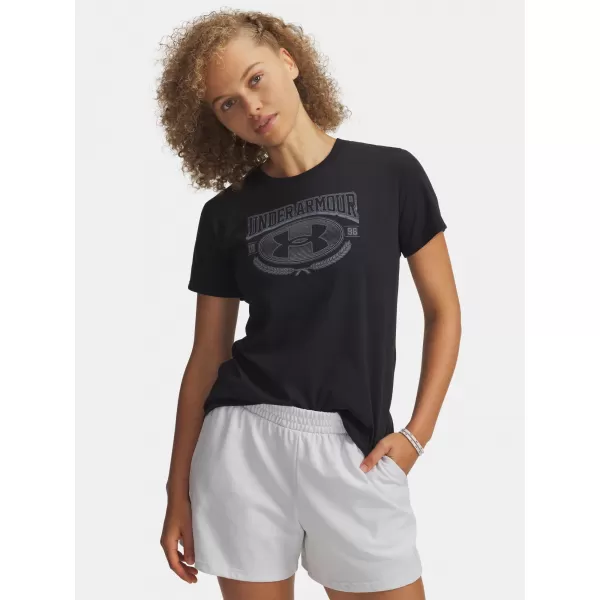  Ženska majica s kratkimi rokavi UNDER ARMOUR W VARSITY SS 6010592-001 ČRNA 