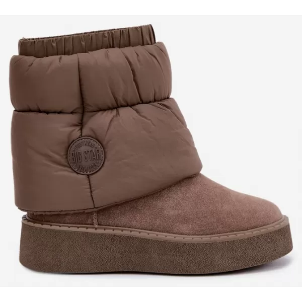  Ženski snežaki BIG STAR SHOES UU274732 TEMNO BEŽ 
