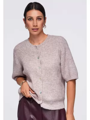 Ženska bluza OMBRE OW-TS-E0091 UMAZANO ROZA