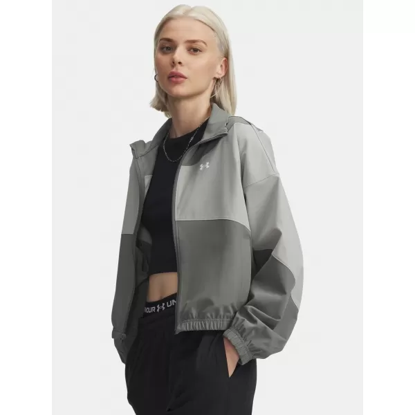  Ženska jakna UNDER ARMOUR RIVAL WOVEN JACKET 1389631-709 BELA 