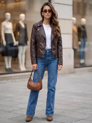Ženska jakna DSTREET TY5729 RJAVA