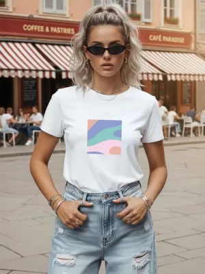 Ženska majica s kratkimi rokavi DSTREET NX8048RY-WH BELA