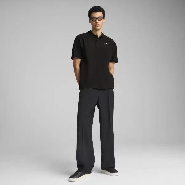  Moška majica s kratkimi rokavi z ovratnikom PUMA WARDROBE ESS PIQUE RELAXED POLO 62965701 ČRNA PUMA 