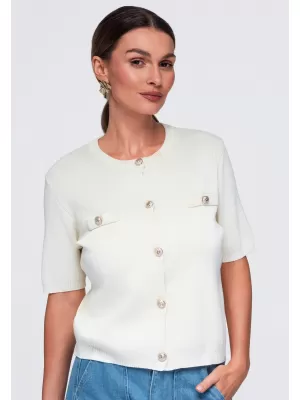 Ženska bluza OMBRE OW-TS-E0084 BEŽ