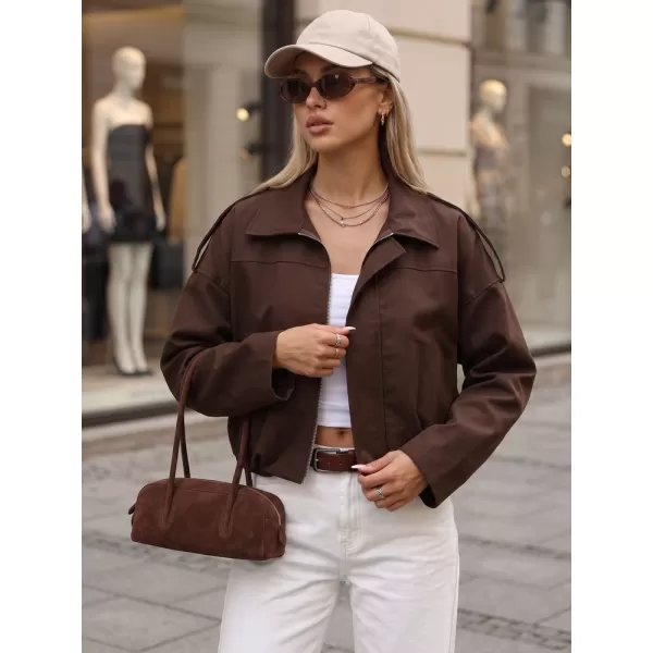  Ženska jakna DSTREET TY5956 RJAVA 