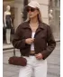 Ženska jakna DSTREET TY5956 RJAVA