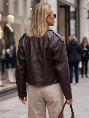 Ženska jakna DSTREET TY5920 RJAVA