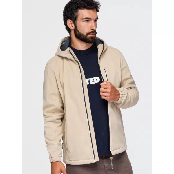  Moška softshell jakna OMBRE OM-JANP-0292 PESEK 
