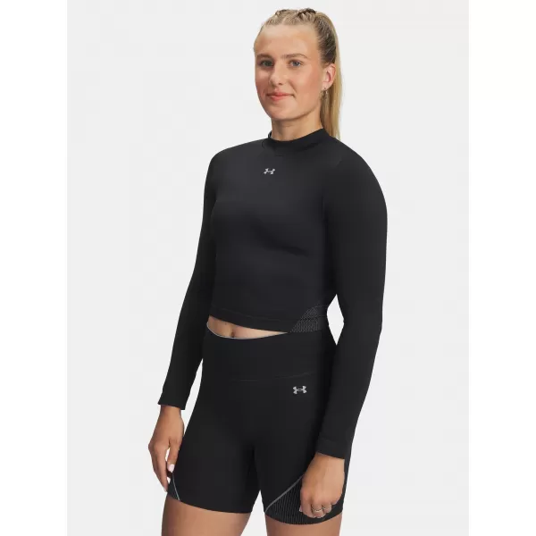  Ženska majica s kratkimi rokavi UNDER ARMOUR VANISH SEAMLESS LS 6000645-004 ČRNA 