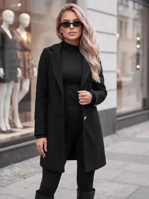 Ženski plašč DSTREET 1 NY0846 ČRNA