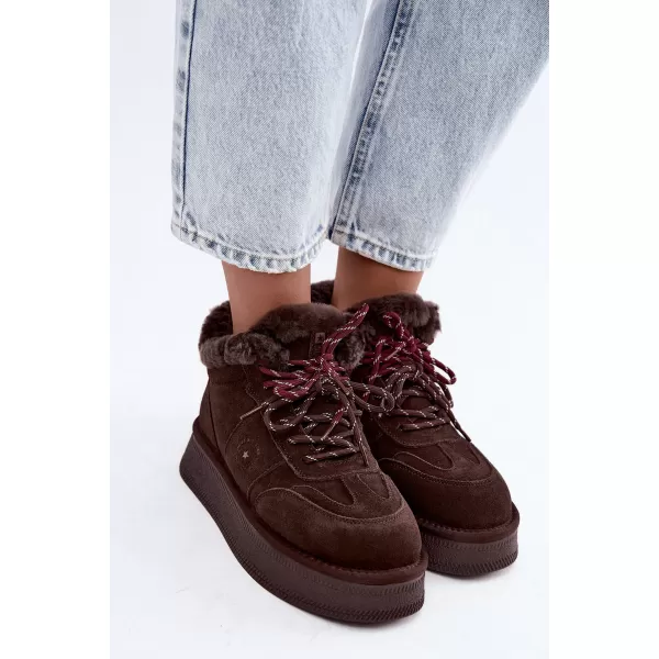  Ženski snežaki BIG STAR SHOES UU274312 ČOKOLADA 