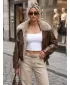 Ženska jakna DSTREET TY5708 RJAVA