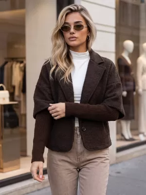 Ženski plašč DSTREET NY0843 RJAVA