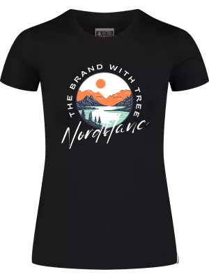 Ženska majica s kratkimi rokavi NORDBLANC STARLIGHT NBSLT8176 ČRNA