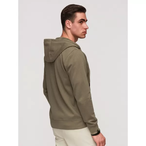  Moški pulover OMBRE OM-SSZP-0256 OLIVNO 