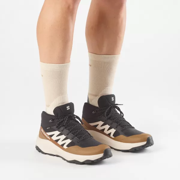  Moški čevlji SALOMON OUTSCAPE MID GTX L45410800 ČRNA/DEŽEVEN DAN/KOJOTSKO RJAVA 