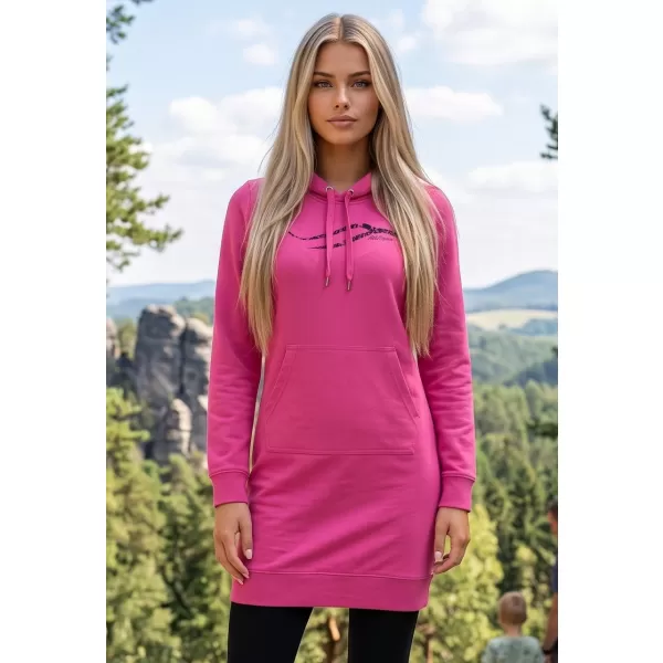  Ženski podaljšan pulover ALTISPORT ALW001419 MAGENTA 