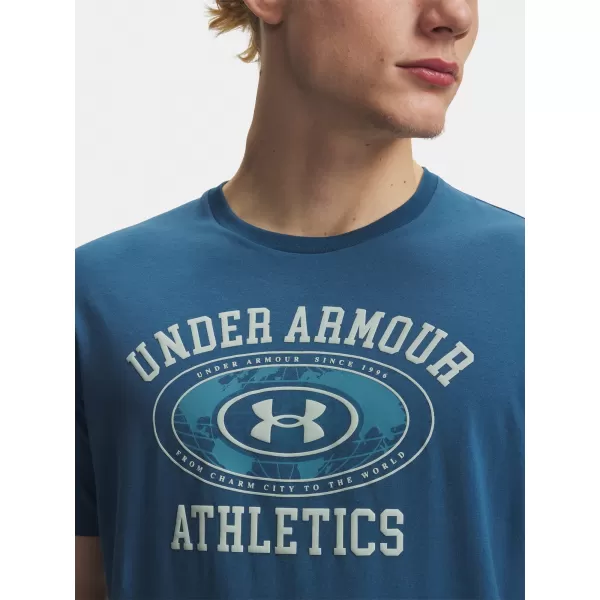  Moška majica s kratkimi rokavi UNDER ARMOUR M 60/40S ARMOR GLOBE SS 6009261-498 MODRA 