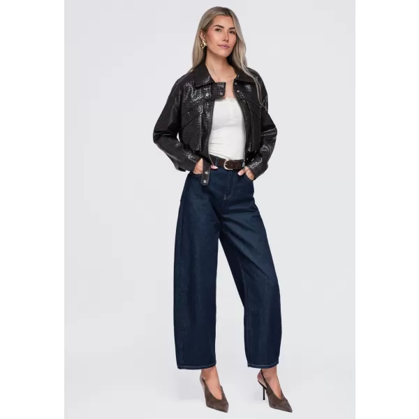  Ženska jakna OMBRE OW-JAFL-0148 RJAVA 