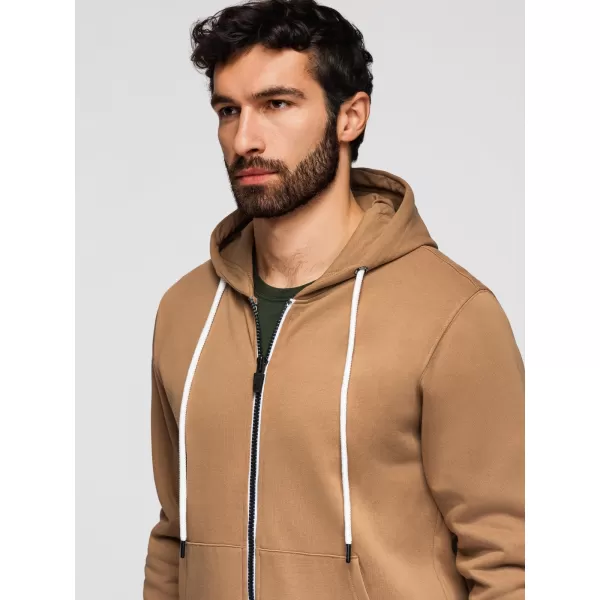  Moški pulover OMBRE OM-SSBZ-0272 RJAVA 