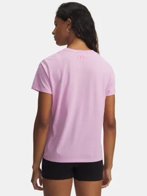 Ženska majica s kratkimi rokavi UNDER ARMOUR UA W VARSITY SS 6010592-669 ROZA