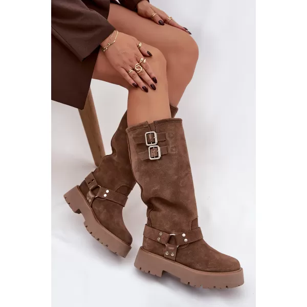  Ženski škornji BIG STAR SHOES OO274A182 BEŽ 