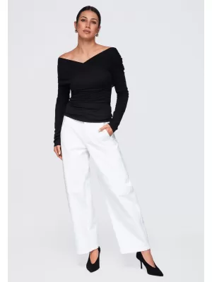 Ženska bluza OMBRE OW-TS-E0088 ČRNA