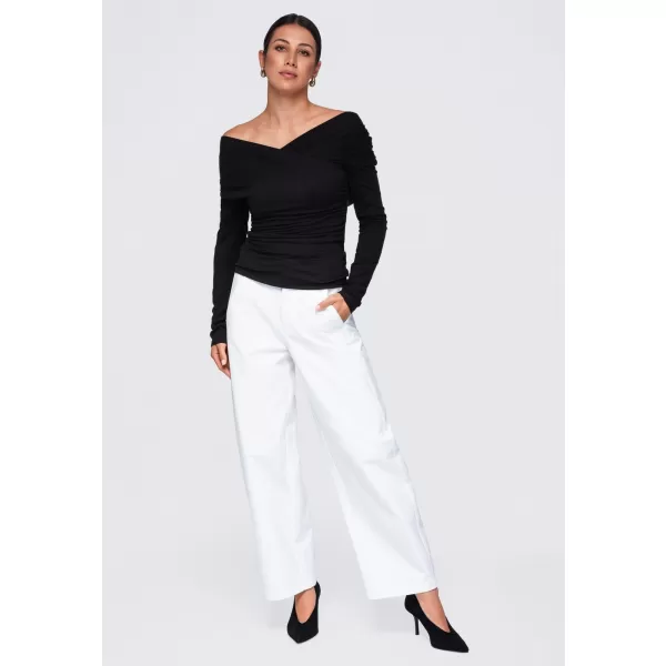  Ženska bluza OMBRE OW-TS-E0088 ČRNA 