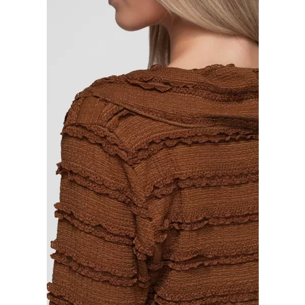  Ženska bluza OMBRE OW-TS-E0067 SVETLO RJAVA 
