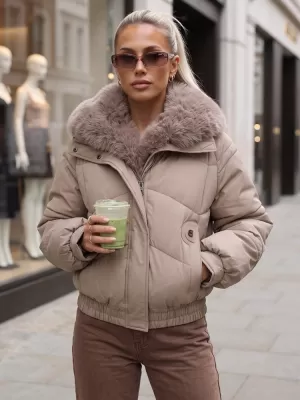 Ženska jakna DSTREET TY6009 KARAMELA