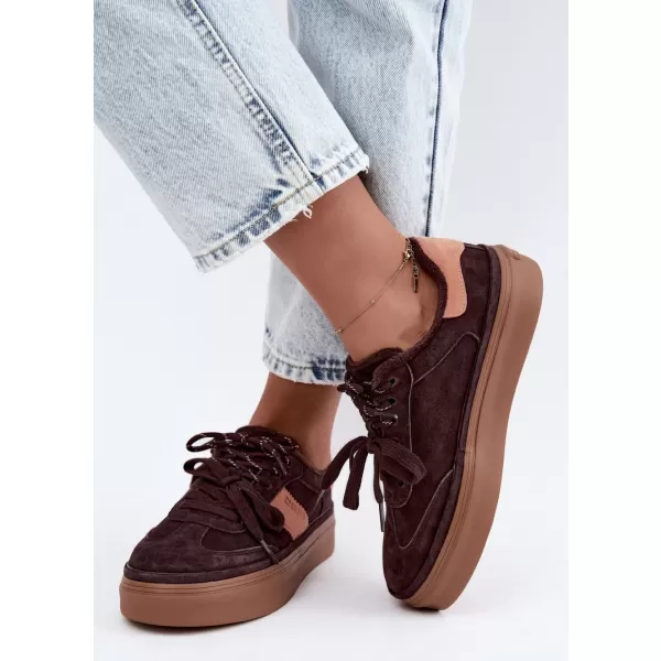  Ženske superge BIG STAR SHOES UU274770 RJAVE/BEŽ SENCE 